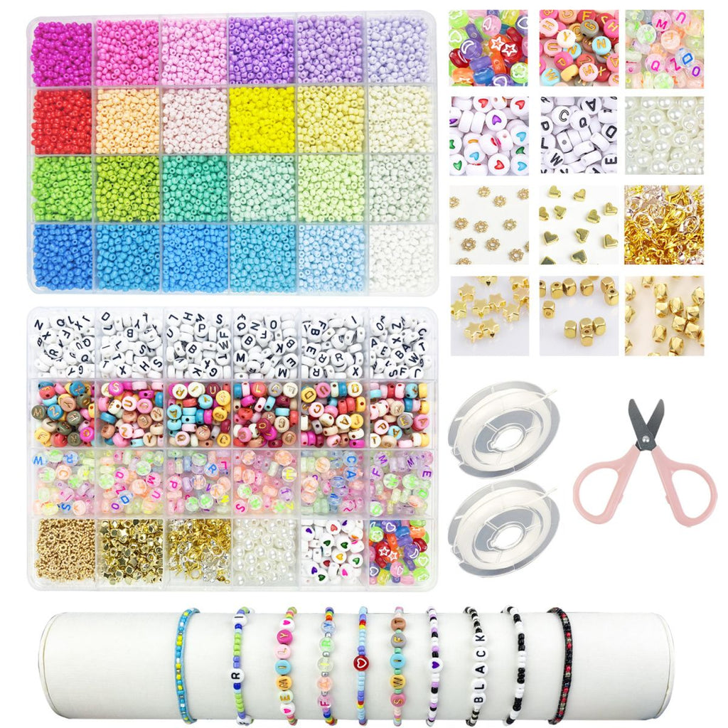 Glass Rice Bead Jewelry Beaded Bracelet Necklace Ring Handmade DIY Loose Beads 3mm