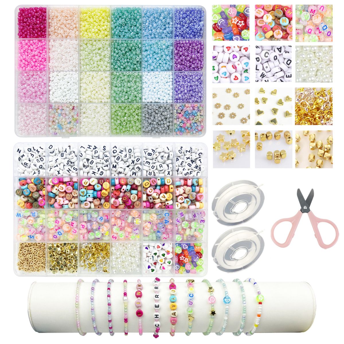 Glass Rice Bead Jewelry Beaded Bracelet Necklace Ring Handmade DIY Loose Beads 3mm