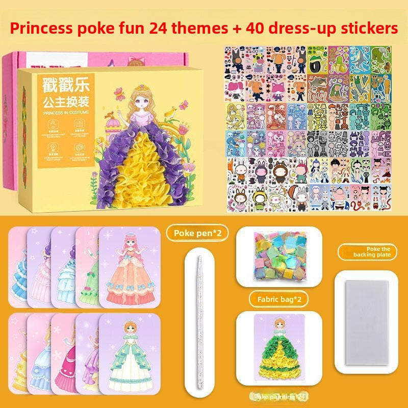 Princess Poke Poke Le Dress Up Stickers Educational Children's Creative Toys