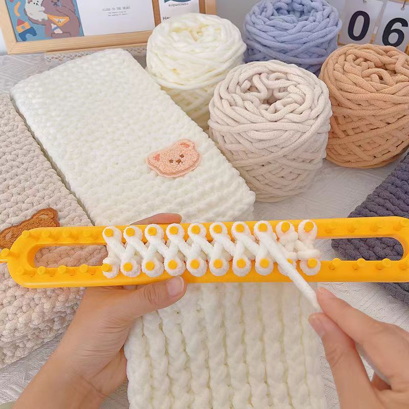 Hand-woven DIY scarf (not here, just show)